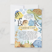 Unter den Meeresbüchern für Babyausgabekarten einf Einladung (Vorderseite)