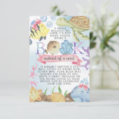 Unter den Meeresbüchern für Babyausgabekarten einf Einladung (Stehend Vorderseite)