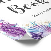 Unter den Meereskorallen Muscheln Lila Rosa Gästeb Poster (Ecke)