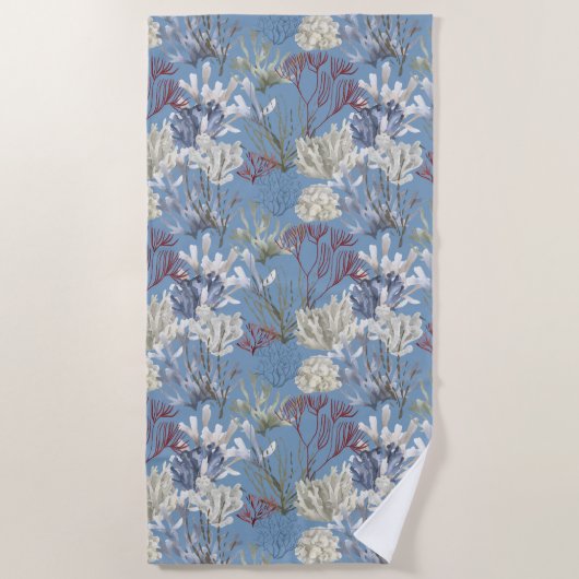 Unter den Meereskorallen Strandtuch (Vorderseite)