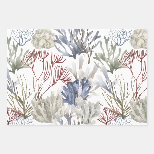 Unter den Meereskorallen und Starfish Geschenkpapier Set (Vorderseite 2)