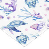 Unter den Meereslebewesen nahtloses Muster Mittelgroßer Tischläufer (Ecke)