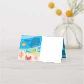 Unter den Meereslebewesen zum Geburtstag Platzkarte (Rückseite)