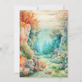 Unter den Meerestieren 1. Geburtstag Einladung (Rückseite)