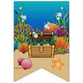 Unter den Meerestieren, Cartoon unter Wasser Wimpelkette (Erste Fahne)