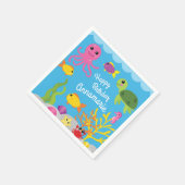 Unter den Meerestieren Geburtstagsparty Napkins Serviette (Ecke)