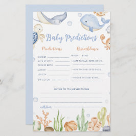 Unter den Meertieren Ozeane Baby-Vorhersagekarte
