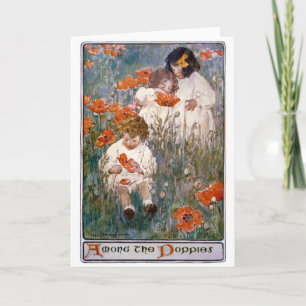 Unter den Mohnblumen, Jessie Willcox Smith Karte