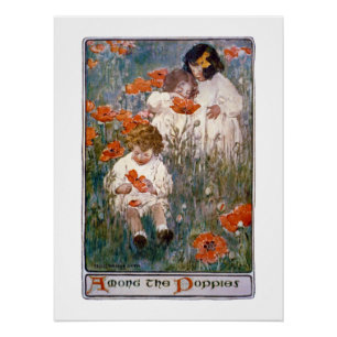 Unter den Mohnblumen, Jessie Willcox Smith Poster