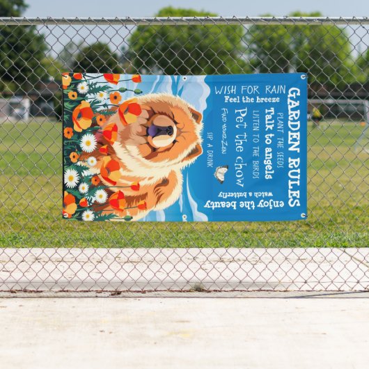 Unter den POPPIES Chow Garden Banner 3'x5' (Insitu)