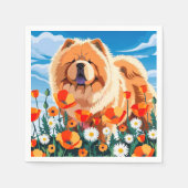 UNTER DEN POPPIES Chow Serviette (Vorderseite)
