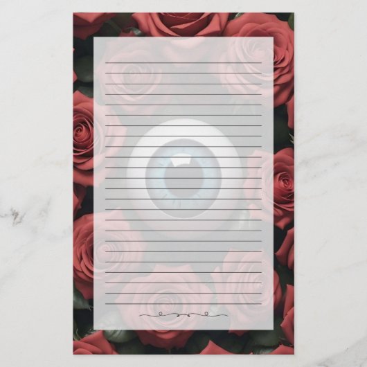 Unter den Rose gesehen Briefpapier (Vorderseite)