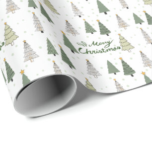 Unter den schneebedeckten Bäumen – Weihnachtspapie Geschenkpapier