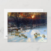 Unter den schneebedeckten Zweigen Postkarte (Vorne/Hinten)