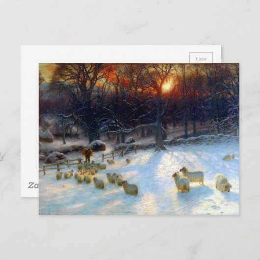 Unter den schneebedeckten Zweigen Postkarte (Vorne/Hinten)