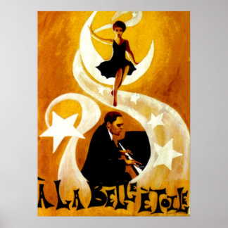 Unter den schönen Sternen auf der Leinwand Poster