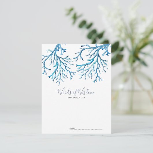 Unter den Sea Baby Shower Advice Cards (Stehend Vorderseite)