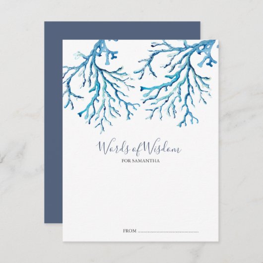 Unter den Sea Baby Shower Advice Cards (Vorne/Hinten)