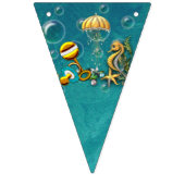 Unter den Sea Baby Shower Bunting Flags Wimpelkette (Erste Fahne)