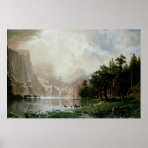 Unter den Sierra Nevada Mountains von Bierstadt Poster