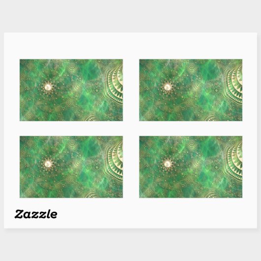 Unter den Smaragdmeerklebern Rechteckiger Aufkleber (Blatt)