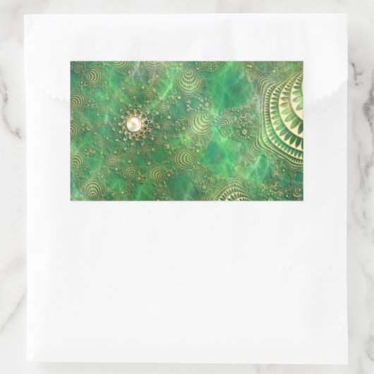 Unter den Smaragdmeerklebern Rechteckiger Aufkleber (Tasche)