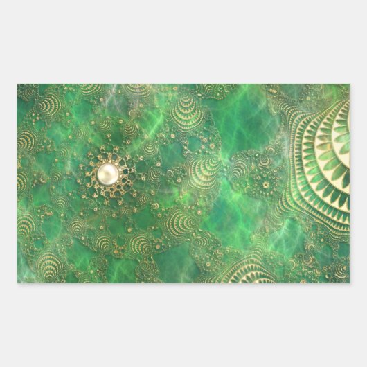 Unter den Smaragdmeerklebern Rechteckiger Aufkleber (Vorderseite)