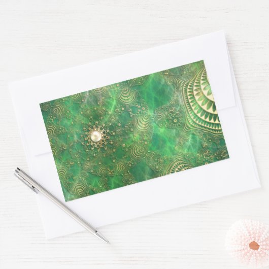 Unter den Smaragdmeerklebern Rechteckiger Aufkleber (Umschlag)