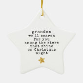 Unter den Stars Memorial Love Memory Keramik Ornament (Hinten)