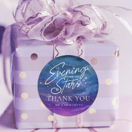 Unter den Sternen Abend danke dir custom Runder Aufkleber