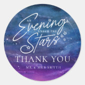 Unter den Sternen Abend danke dir custom Runder Aufkleber (Vorderseite)
