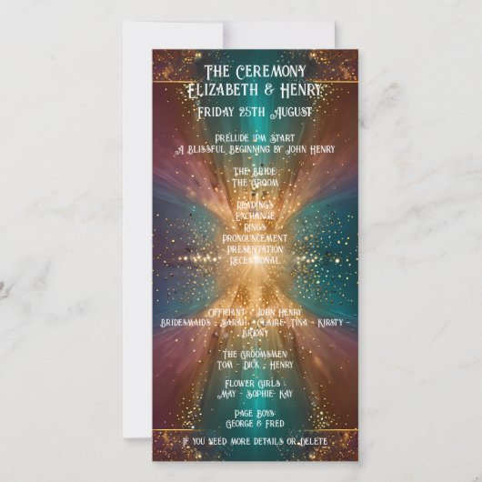 "Unter den Sternen: Eine Feier der Liebe" (Vorderseite)