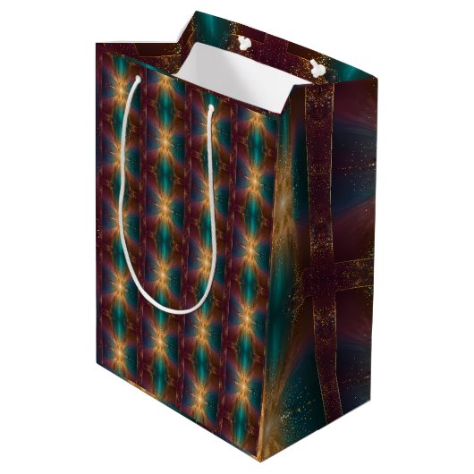 "Unter den Sternen: Eine Feier der Liebe" Mittlere Geschenktüte (Rückseite Schrägansicht)