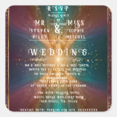 "Unter den Sternen: Eine Feier der Liebe" Quadratischer Aufkleber (Vorderseite)