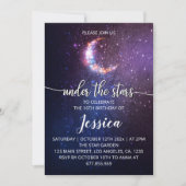 Unter den Sternen Einladung zum Geburtstag (Vorderseite)