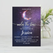 Unter den Sternen Einladung zum Geburtstag (Stehend Vorderseite)