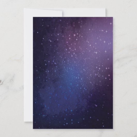 Unter den Sternen Einladung zum Geburtstag (Rückseite)