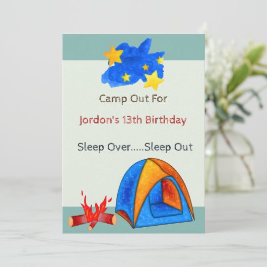 Unter den Sternen Geburtstag (Stehend Vorderseite)