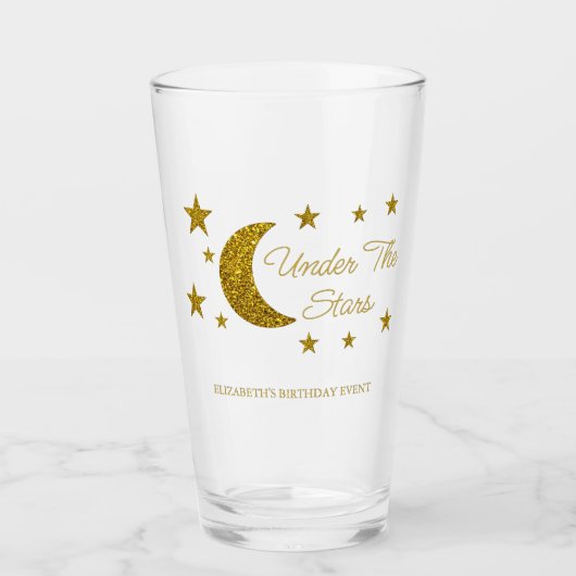 Unter den Sternen Geburtstag Glas (Vorderseite)