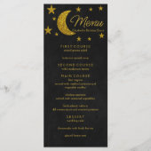 Unter den Sternen Geburtstag Menükarte (Vorderseite)