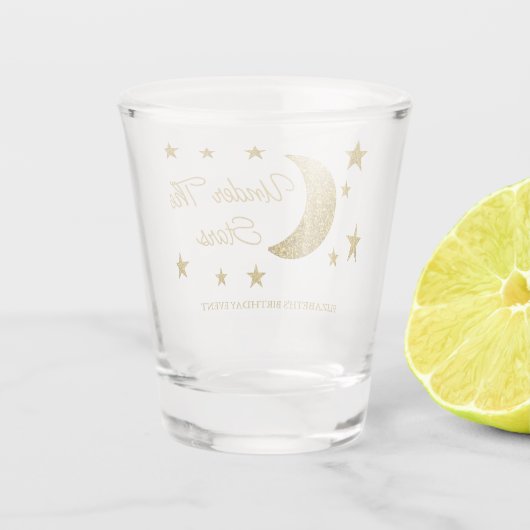 Unter den Sternen Geburtstag Schnapsglas (Rückseite)