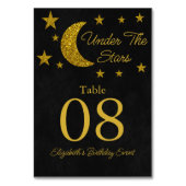 Unter den Sternen Geburtstag Tischnummer (Rückseite)
