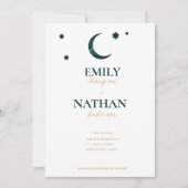 Unter den Sternen Grünen Mond schicke Typografie H Save The Date (Vorderseite)