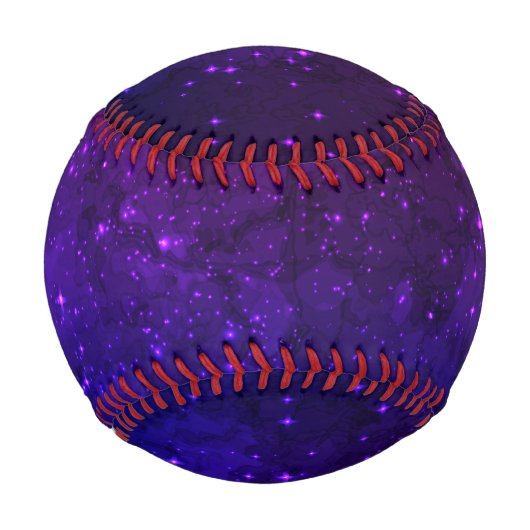 Unter den Sternen in der blauen und Lila Galaxie Baseball (Rückseite)
