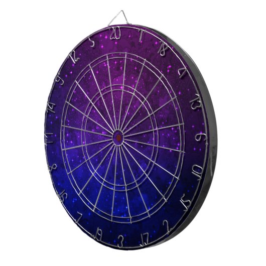 Unter den Sternen in der blauen und Lila Galaxie Dartscheibe (Vorderseite rechts)