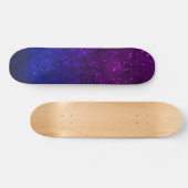 Unter den Sternen in der blauen und Lila Galaxie Skateboard (Horizontal)