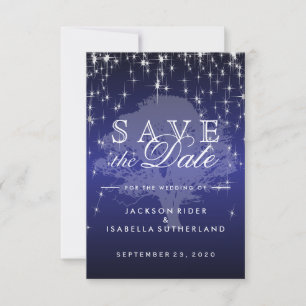 Unter den Sternen in dunkelblau - Save the Date