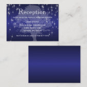 Unter den Sternen in metallisch dunkelblau - Empfa Begleitkarte (Vorne/Hinten)