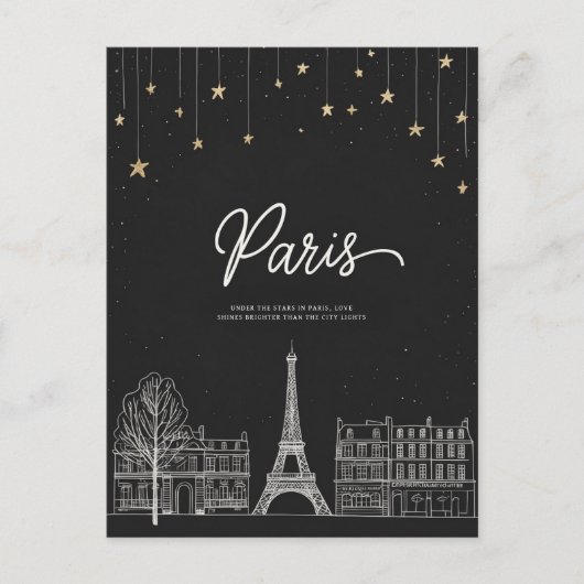 Unter den Sternen in Paris I Postkarte (Vorderseite)