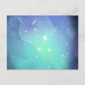 Unter den Sternen Lila Typografie Hochzeit Einladungspostkarte (Rückseite)